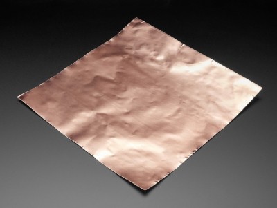 [로봇사이언스몰][로봇사이언스몰] [Adafruit][에이다프루트] Copper Foil Sheet with Conductive Adhesive - 12inch x12inch Sheet ID:4607>>접착 면이 전도성이 있는 사각 구리테이프