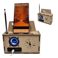 [로봇사이언스몰][KS-108] DIY 블루투스 스피커(라디오) &시계 만들기(고급형)