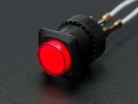 [로봇사이언스몰][Adafruit][에이다프루트] 16mm Illuminated Pushbutton - Red Momentary ID:1439