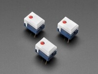 [로봇사이언스몰][Adafruit][에이다프루트] Step Switch with LED - Three Pack of White with Red LED - PB86 ID:5519
