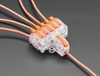 [로봇사이언스몰] [Adafruit][에이다프루트] Snap Action 1-to-5 Wiring Block Connector - Clear DF-15 ID:5616
