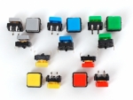 [로봇사이언스몰][Adafruit][에이다프루트] Colorful Square Tactile Button Switch Assortment - 15 pack id:1010